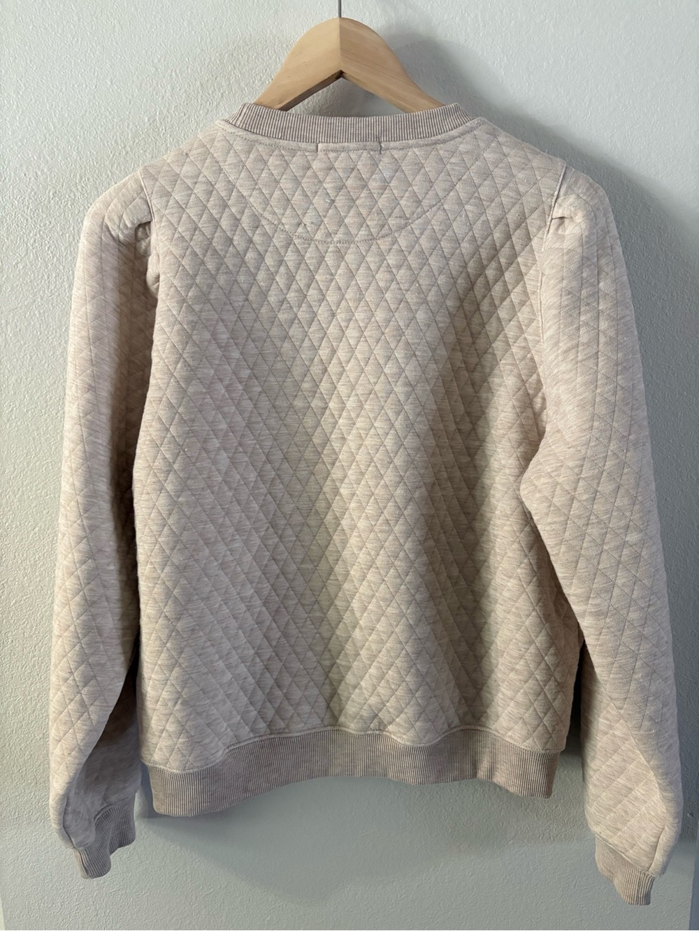 Quilted Marine Layer Sweater Peanuts Patchwork L - Picture 2 of 7